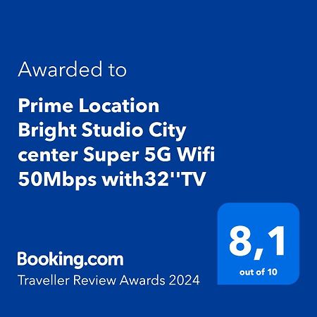 Prime Location Bright Studio City Center Super 5G Wifi 200Mbps With32"Tv Thessaloniki Exterior foto